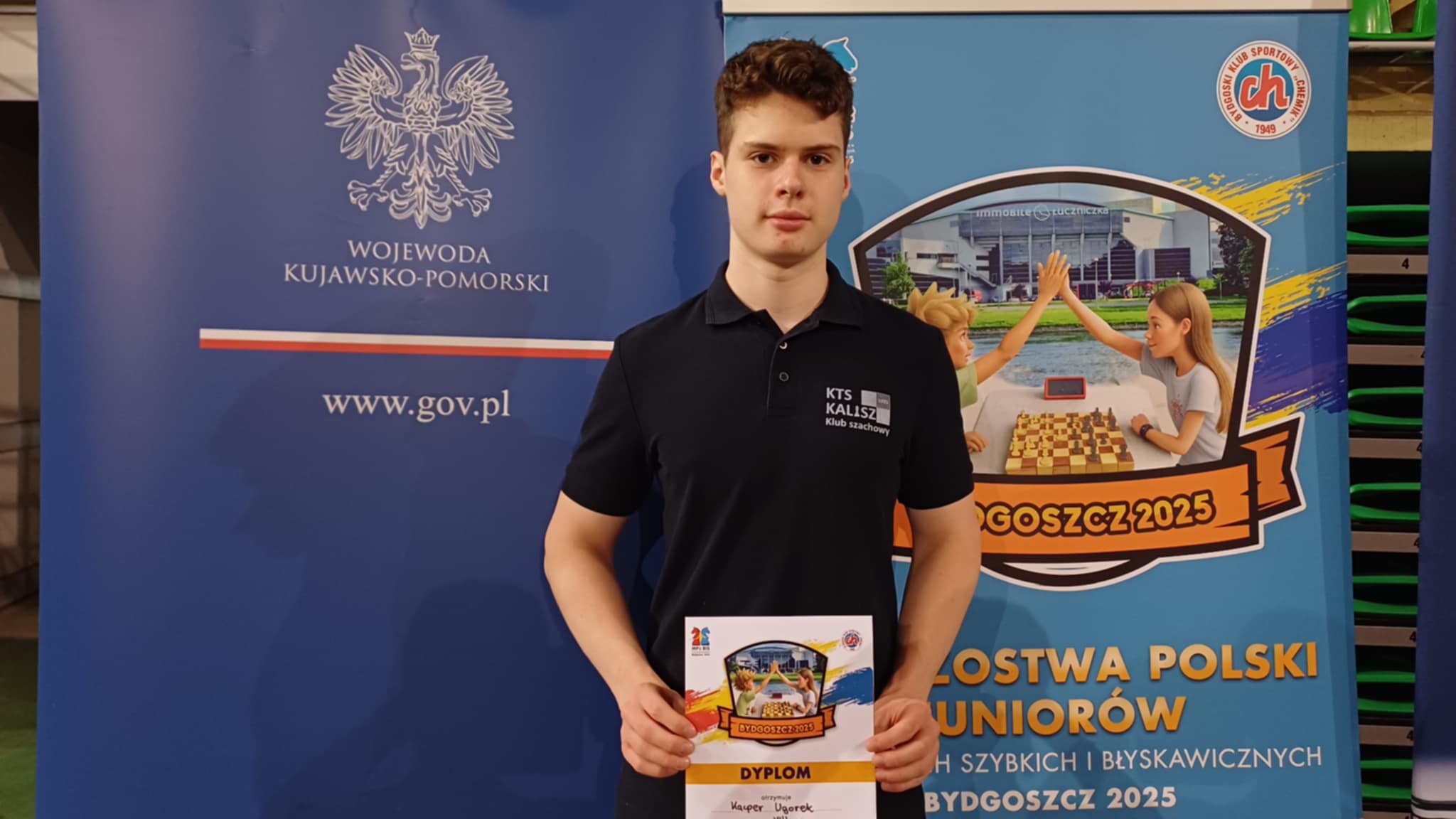 Kacper Ugorek ósmy, Witold Rusek jedenasty w Mistrzostwach Polski Juniorów w szachach szybkich
